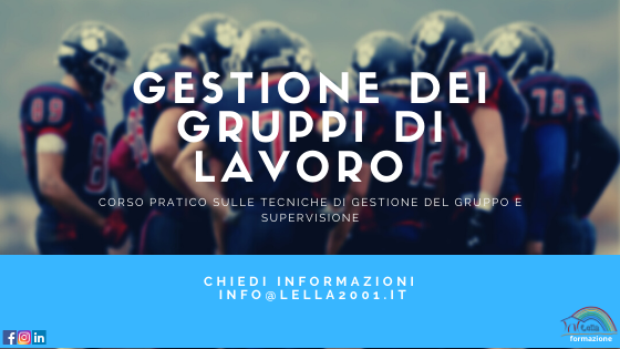 Corso di formazione in gestione dei gruppi di lavoro